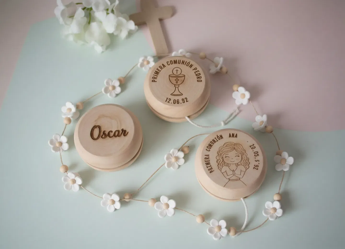 Yoyós personalizados de comunión