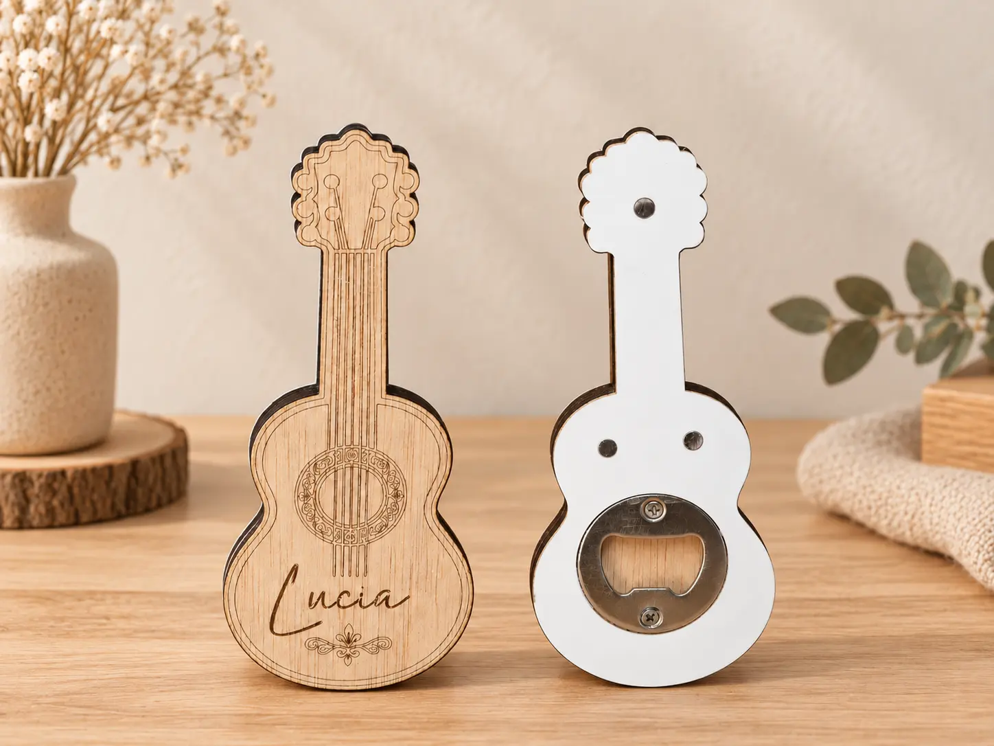 Guitarra abridor personalizada con imanes
