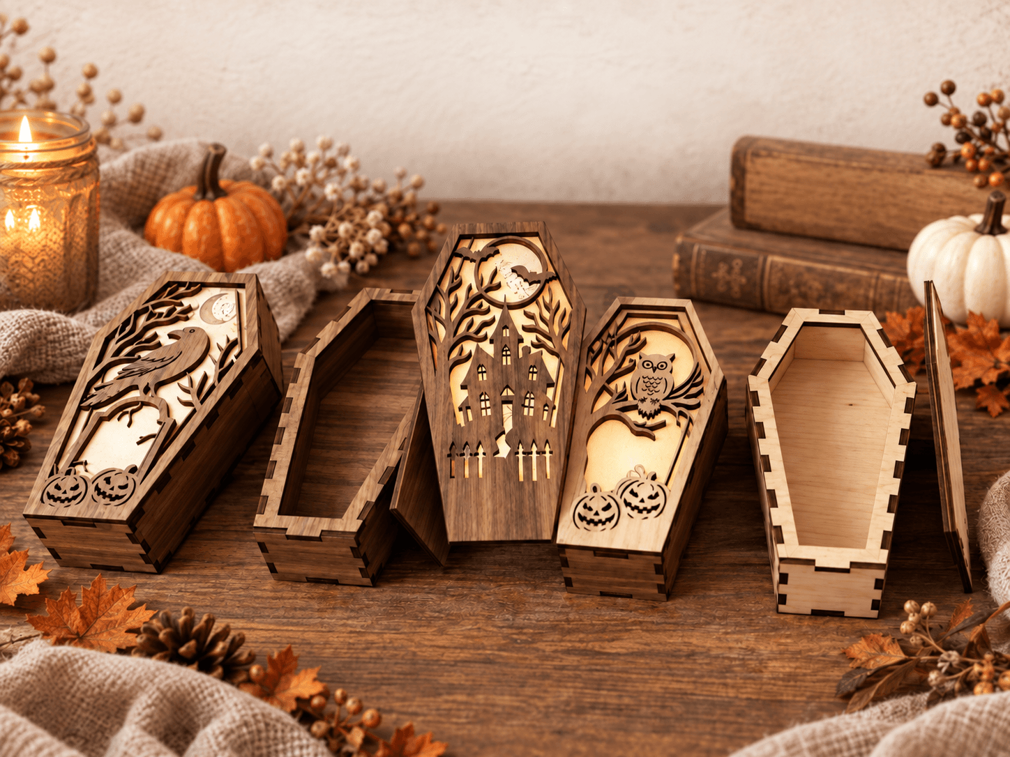 Cajas y pequeños detalles temáticos