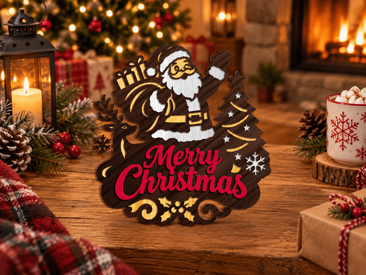 Letrero de Navidad decorativo personalizado