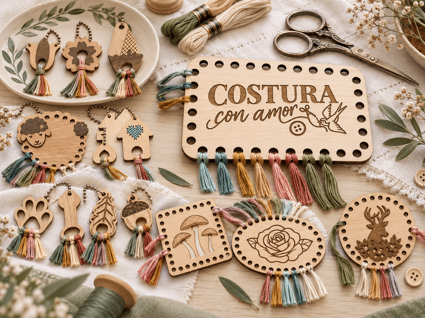 Detalles y placas para costura