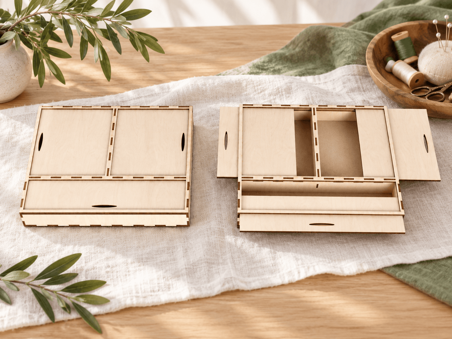 Organizadores modulares para hilos y material de costura