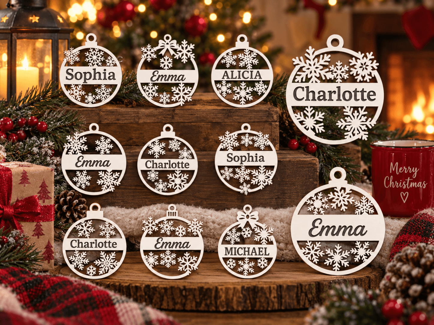 Bolas de Navidad personalizadas a capas