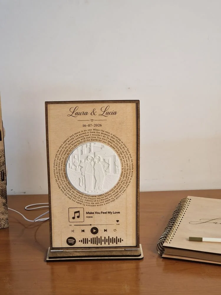 Cuadro Spotify personalizado con litofanía iluminada — foto 2