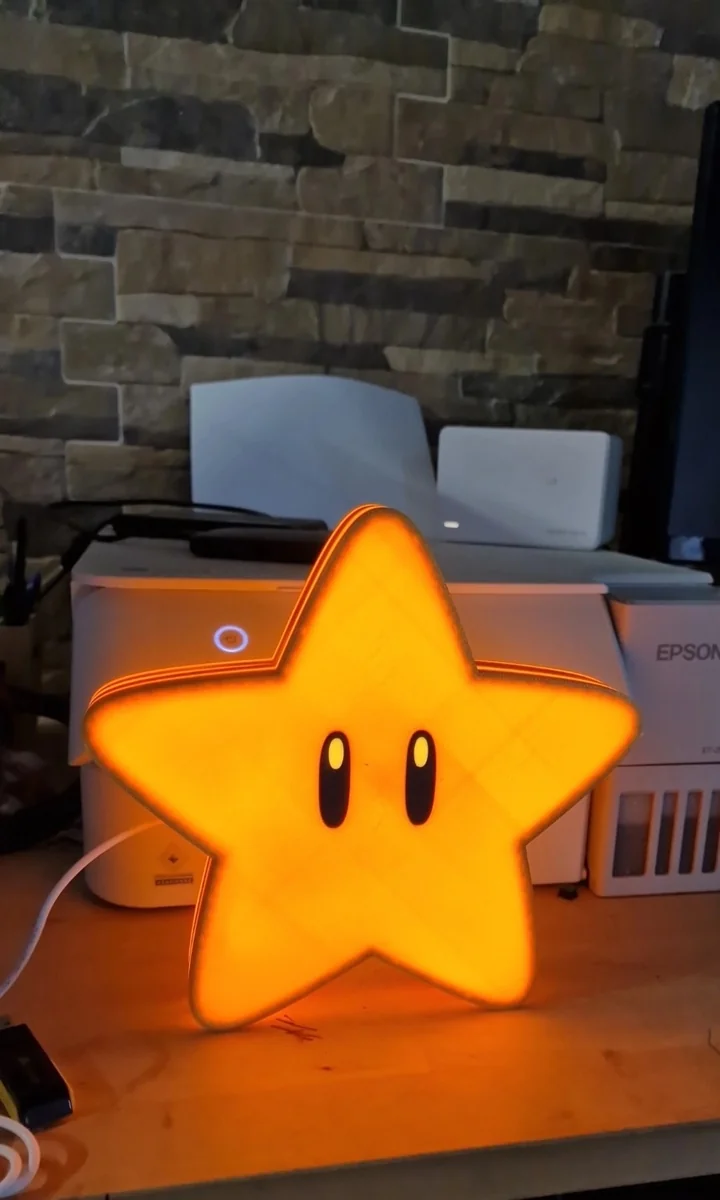 Lámpara estrella 3D de luz ambiental