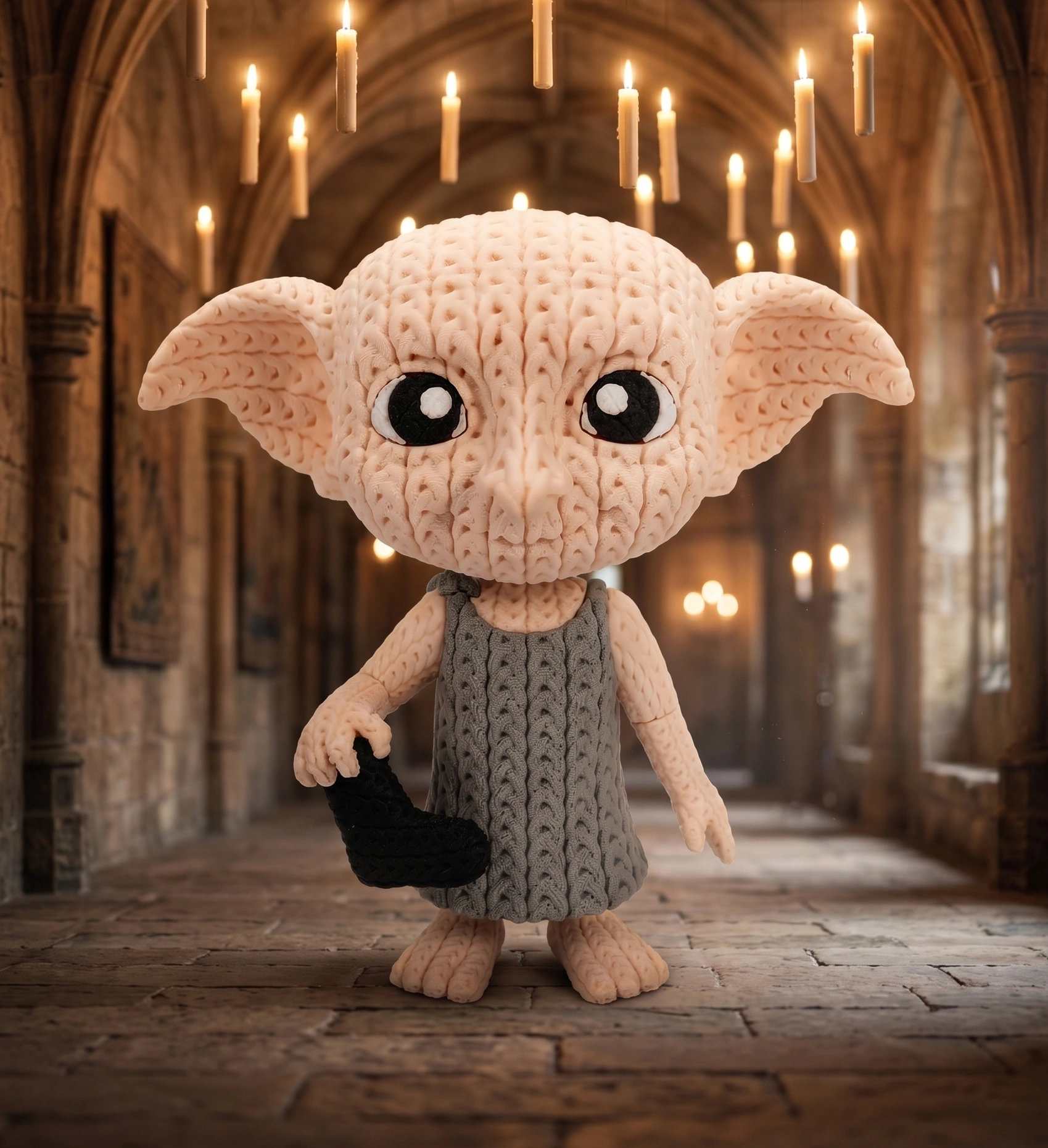 Elfo doméstico leal (Crochet) hecho a mano por MariArT Natural