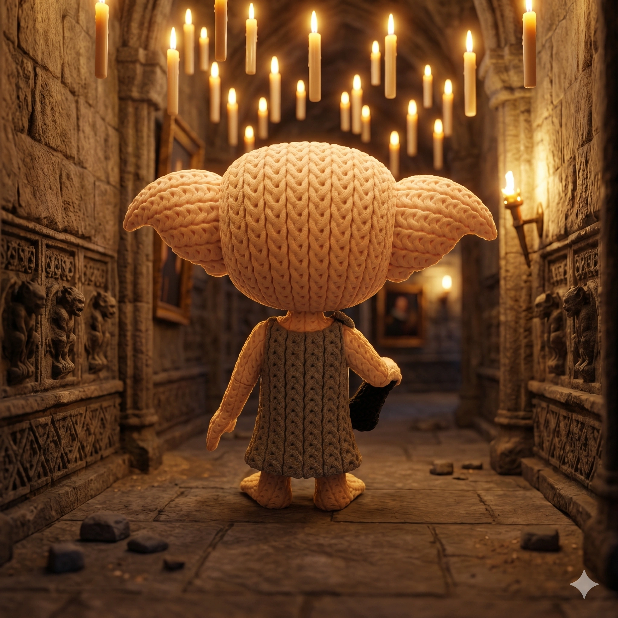Elfo doméstico leal (Crochet) hecho a mano por MariArT Natural - vista 3