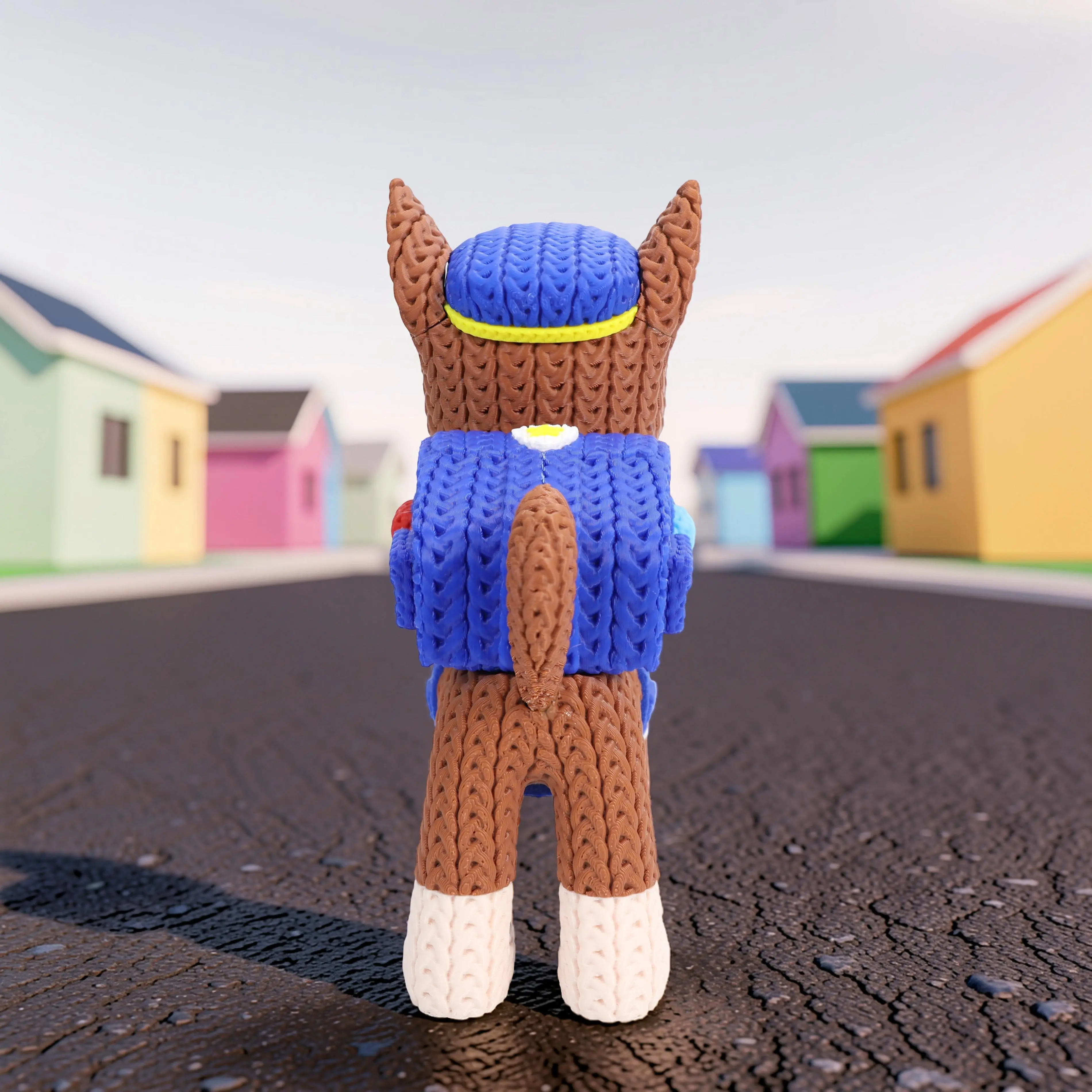 Perro guardián de rescate Crochet hecho a mano por MariArT Natural - vista 3