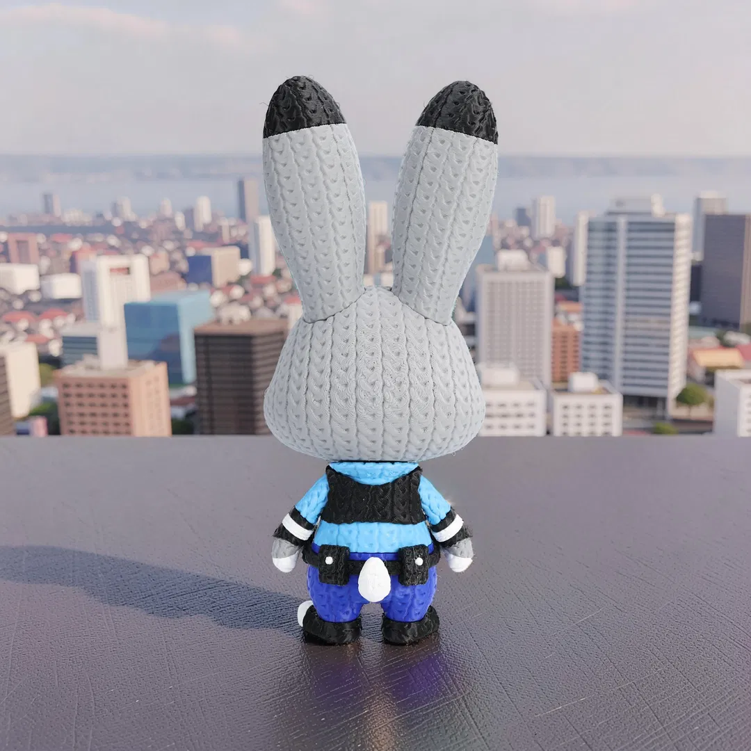Coneja Agente Urbana Crochet hecho a mano por MariArT Natural - vista 3